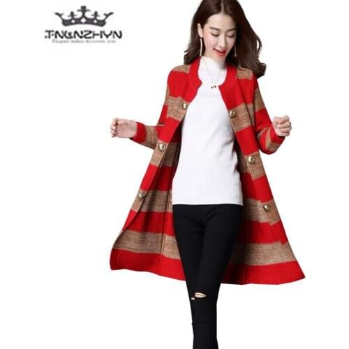 2019 Spring New Knitted Cardigan Sweater Coat Plus size wild Womens Autumn Coat Casual Fashion Long Sweater Outerwear Female