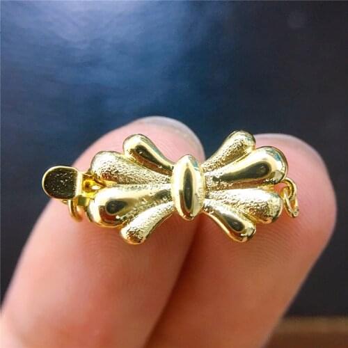 Wholesale DIY Natural Stones Beads Jewelry Making Accessories Silver/Gold Metal Connector Clasps Findings