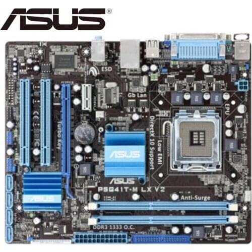 Original motherboard for Asus P5G41T-M LX V2 LGA 775 DDR3 8GB USB2.0 VGA G41 used Desktop Motherboard