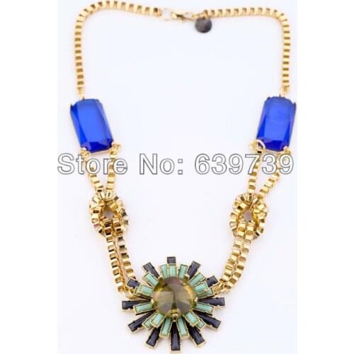 Bulk Price South Sea Dark Blue Glass Initial Disc Necklace