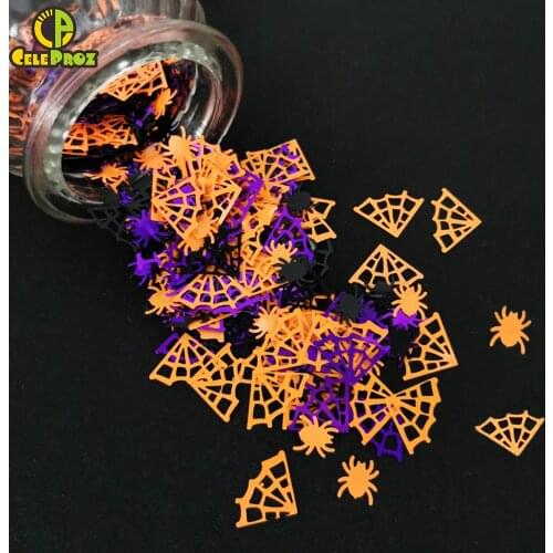 15g Halloween Confetti Happy Halloween Pumpkin Spider Bat Cat Confetti Sequins DIY Halloween Decoration Sprinkles Party Supplies