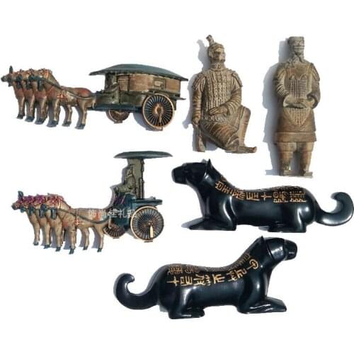 Qin Shihuang Shaanxi Xi'an Terracotta Warriors Carriage Tigers Fridge Magnet Fridge Magnet Travel Souvenirs