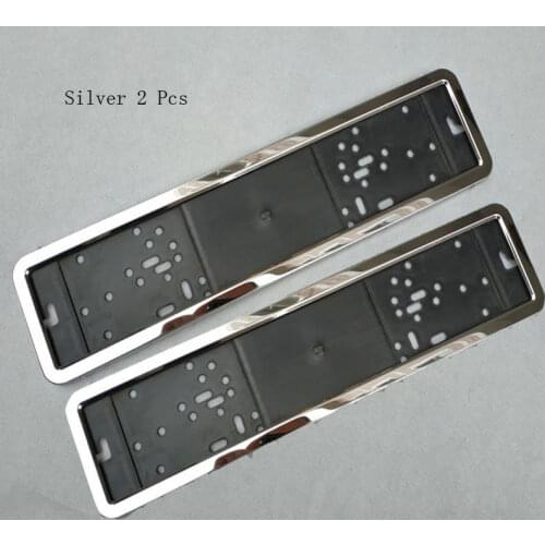2 Pcs Fit EU Car License Plate Frame Metal And Plastic Frame Car License Plate Frame Number Plate Holder Car Accessories