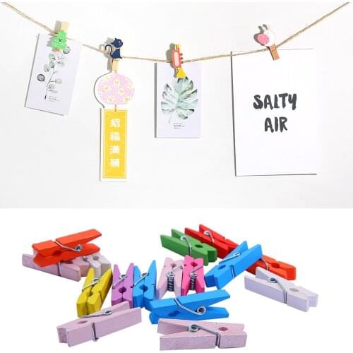 Multiple Size Natural/Colorful Wooden Clips Garment Clips Clothespin Hanging Spring Clips Photo Clips Craft Decor Clips Pegs