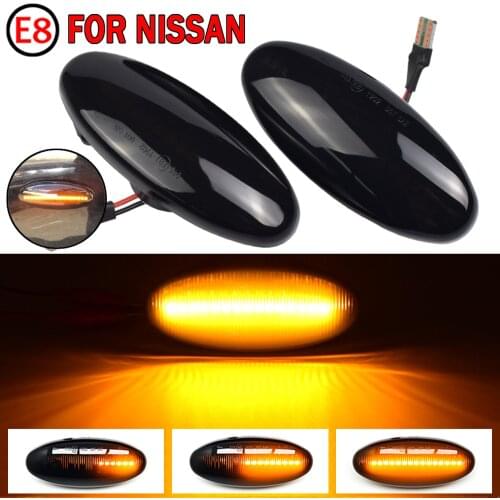 2pcs Amber LED Front Fender Side Marker Lights For Nissan Navara D22 NP300 1998-05 Datsun Frontier Fiera PickUp Terrano Skystar