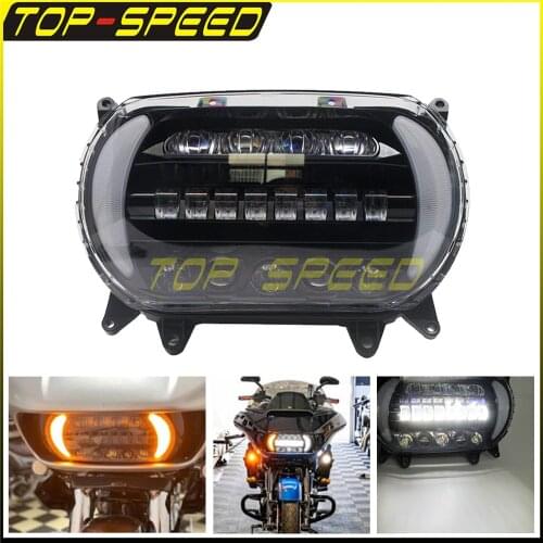 LED Head Light W/DRL Turn Signal Indicator Motorcycle For Harley 2016-2020 Road Glide FLTRX 2016 Road Glide Special FLTRXS FLTRU