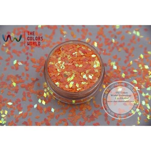 TCI56 Pearlescent Indescent Light Orange Colors Glitter Diamond Shape 2MM Size Glitter Spangles for nail art and DIY decoration