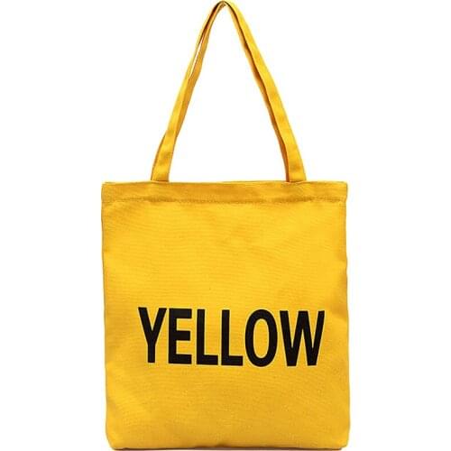 High-capacity female bag canvas handbag women casual solid color shoulder bag foldable reusable ladies shopping beach bag new