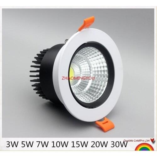 YOU Dimmable Super Bright COB LED Downlight 3W 5W 7W 10W 15W 20W 30W LED Ceiling Spot Light AC 85-265V