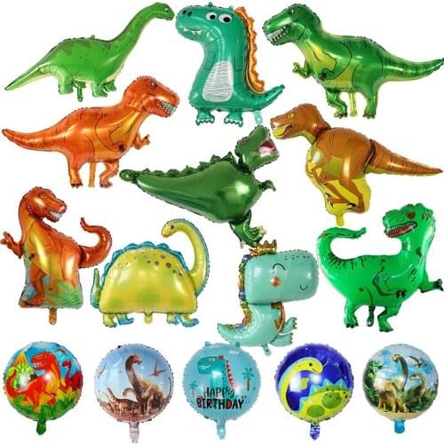 10/20/50pcs Large Giant Green Dinosaur Foil Helium Balloon Birthday Theme Part Decorations For Jungle Party Supplies Boys Toys