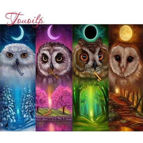 5D DIY spuare round Diamond embroidery cartoon owl diamond painting Cross Stitch full drill Rhinestone mosaic decoration