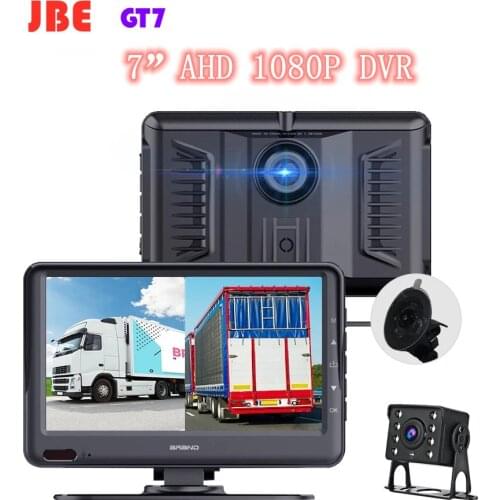 7" IPS HD SD DVR Recording 4Pin 2CH Split Car Rear View Monitor + Waterproof AHD 1080P Reversing Backup Camera For Bus Truck Kit