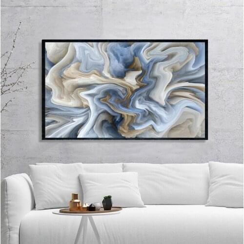 Abstract Marble Textured Canvas Painting Unique Wall Art Pictures Poster and Prints for Living Room Interior Home Decor