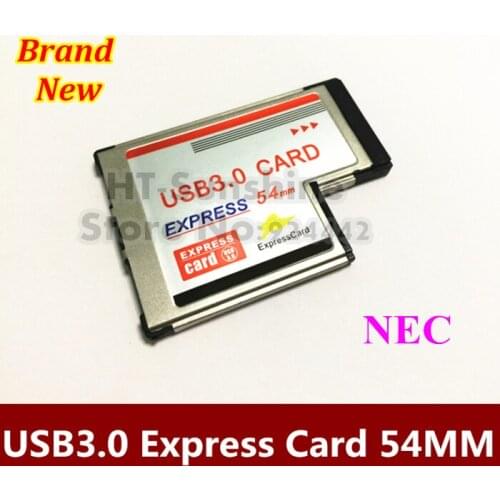 USB 3.0 PCI Express Card Adapter 5Gbps Dual 2 Ports HUB PCI 54mm Slot ExpressCard PCMCIA Converter For Laptop Notebook