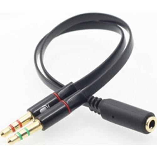 5mm Audio Adapter Cable With Microphone Cable Computer 1-to-2 Audio Adapter 20cm