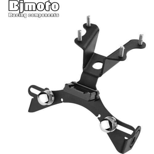 BJMOTO MT09 MT10 Motorcycle LED License Number Plate Lights Frame Holder Bracket With Light For YAMAHA MT-09 13-16 MT-10 15-18