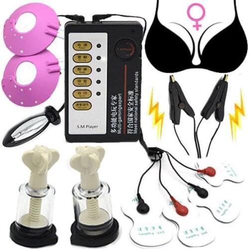 Electric Shock Pulse Anal Butt Plug Stimulation Nipple Clamps Massage Pad Medical Themed Sex Toys For Women Men prostate Massage