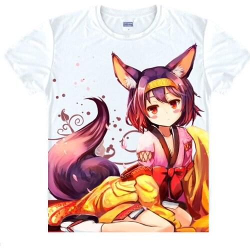 No Game No Life T-Shirt Shiro Shirt Mans summer t-shirts anime shirt Cute Girls' Dress womens fashion shirt anime dress A