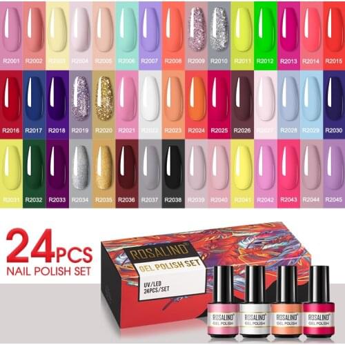 ROSALIND Gel Nail Polish Set 7ml Gel Varnish For Nail Art Design Manicure Hybrid Varnish Semi Permanent UV LED Gel Nail Lacquer