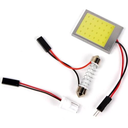 ITimo 1 Set DC 12V Light Source COB Car-styling LED Car Dome Lights T10 24SMD Interior Reading Lamps