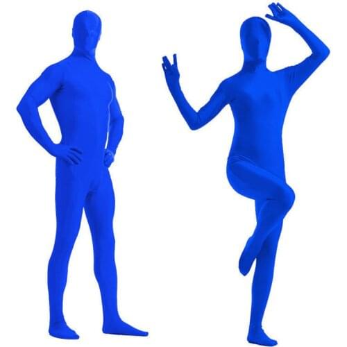 Kid Adult Royal Blue full body Unisex Spandex Bright 2nd Skin Zentai Costumes Bodysuit Unitard leotard