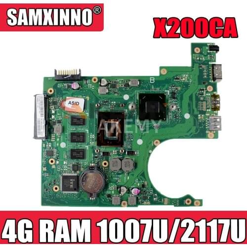 Akemy X200CA Laptop motherboard for ASUS X200CA X200C Test original mainboard 4G RAM 1007U/2117U CPU