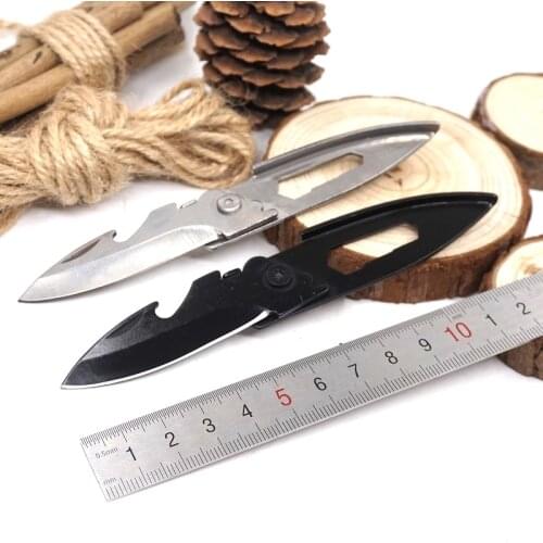 Mini Multifunction Key Chain Knives Fruit Knife Bottle Opener Folding Blade Pocket Knife Outdoor Camping Survival Multi Tools