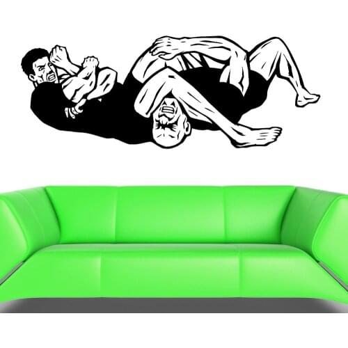 Fight Parterre Wall Decal Armlock Victory Martial Art Vinyl Wall Stickers Livingroom Home Decor Bedroom Art Mural Removable C826