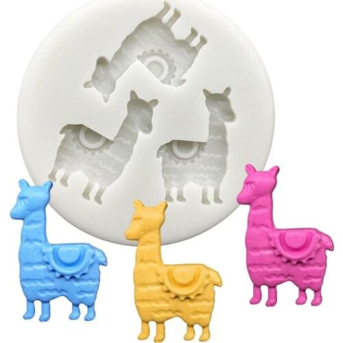 Wholesale 10 pcs/lot Alpaca Silicone Sugarcraft Mold Chocolate Cupcake Baking Fondant Cake Decorating Tools