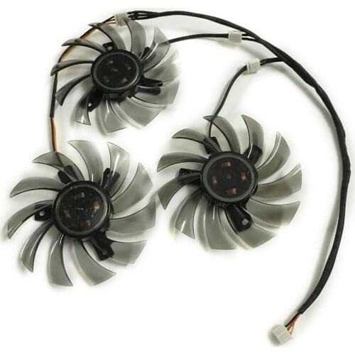 PLD08010S12H T128010SM GTX970 GPU Cooler Fan For Gigabyte GV-R787OC-2GD GV-R787WF3 GV-R927XOC GTX 970 Windforce G1 Cards Cooling