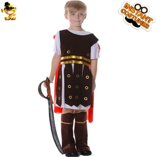 Purim Fashionable Kids Cosplay Roman Warrior Costume Boy Halloween Deluxe Warrior Costumes Christmas New Year Gifts