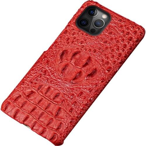 Genuine Leather luxury 3D Crocodile head Phone Case for iPhone 12 Pro Max 12Mini 11 Pro Max X XR XS Max 5S 6 6S 7 8 Plus SE 2020