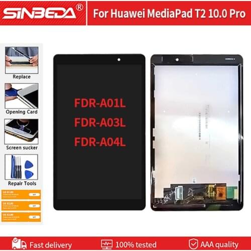 10'' For Huawei MediaPad T2 10.0 Pro FDR-A01L FDR-A01W Touch Screen LCD Display Digitizer Assembly For Huawei T2 10 Pro LCD