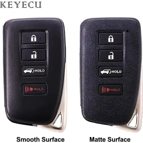 Keyecu Smart Remote Car Key Shell Case Cover 3+1 Buttons for Lexus (SUV) LX570 NX200T NX300 NX300H TOY12