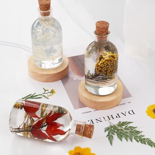 LED Night Light Lamp Holder Bottle Silicone Mold for DIY Epoxy Resin Moulds Romantic Home Decoration Dried Flower Display