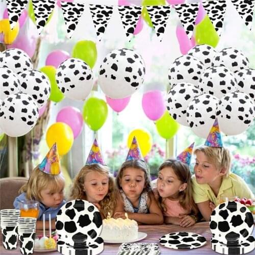 Farm Animals Cow Disposable Party Tableware Plate Cup Birthday Party Supplies Farm Animals Birthday Party Baby Shower Decoration