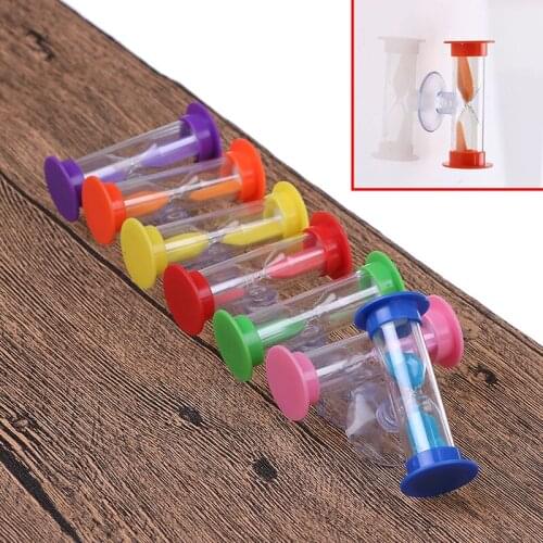 3 Minute Shower Timer Tooth Brushing Timer Creative Gifts Children Supplies Hourglass Sand Clock Plastic Suction Cup 7 Colors