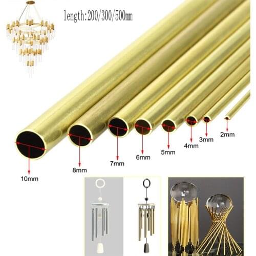 2 pieces diameter 2/3/4/5/6mm Brass Tubes Brass Pipe Brass Tube Length 30cm Wall Cutting Tool Parts