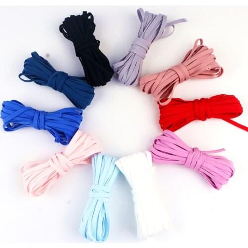 5Yards 5MM Colorful Mouth Mask Elastic Band String Face Mask DIY Rubber Band Tape Waist Rope Ear Cord Flat Ear Hanging Accessory