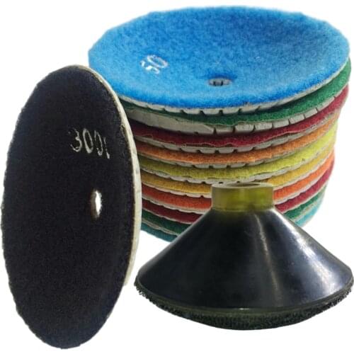 4 Inch Wet Bowl Shaped Diamond Polishing Pads Convex Sink For Granite Marble Concrete Polishing Tools