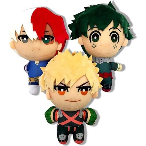 Anime My Hero Academia Bakugou Katsuki Midoriya Izuku Deku Todoroki Shoto Cute Plush Doll Pendant Toy