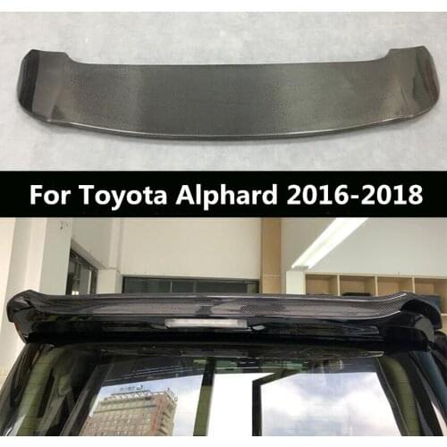 Carbon Fiber Car Rear Wing Trunk Lip Spoilers Fits For 16-18 Toyota Alphard 2016 2017 2018