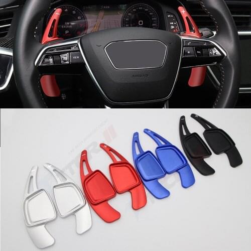 For Audi A7 S7 C8 A6 S6 C8 A8 S8 D5 TFSI Allroad Quattro Avant Sline Car Steering Wheel Shift Gear Paddles DSG Extender Stickers