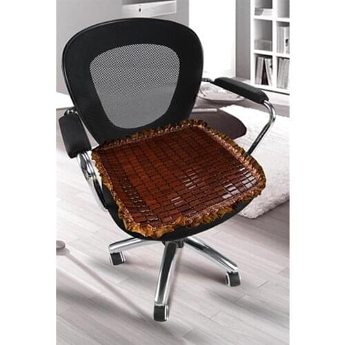 Car seat bamboo mat Car Seat Cover Cushion Car Mat Bamboo With Floral Lace Chips Four Seasons Office chair bamboo mat