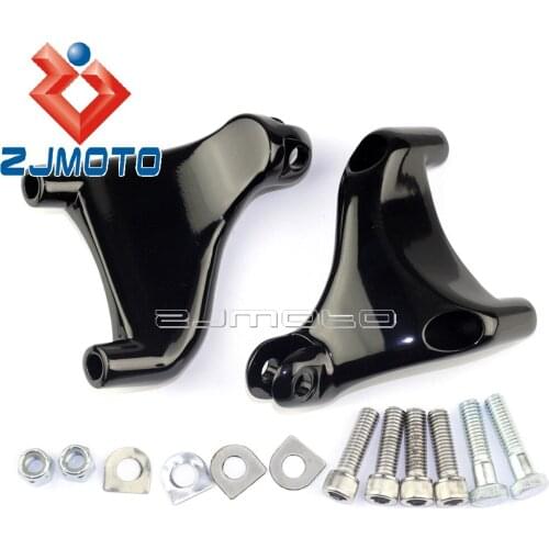 Black Motorcycle Passenger Peg FootPeg Mount Kit For Harley Sportster XL 883 XL1200 2004-2013 Footrests Brackets