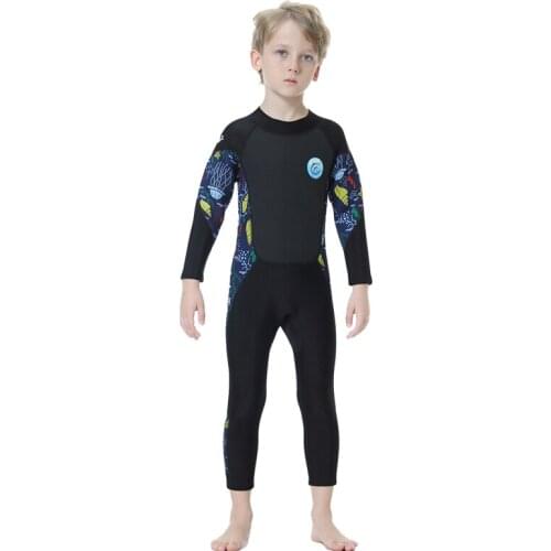 Children Kitesurf Neoprene Full Wetsuit Swimsuit Boys Surfing Underwater Diving Suit For Girls 2.5MM Thick Scuba Swimwear 4XL