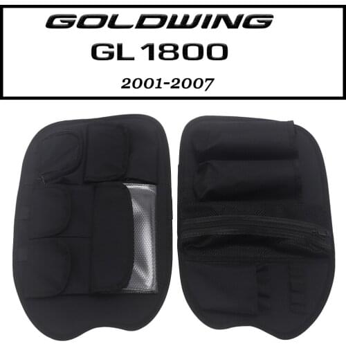 For HONDA GoldWing Gold Wing GL1800 GL 1800 F6B F 6 B 2001-2017 Motorcycle Black Trunk Lid Saddlebag Organizer bag Set