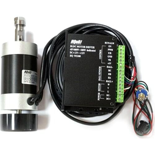 ER11 ER16 48V Brushless Spindle 400W 1200RPM WS5760-48 Closed Loop Drive WS500X