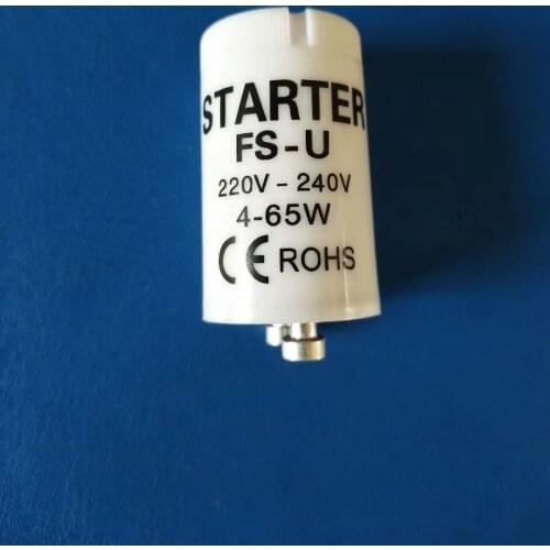 Hot sale high-quality AC220V-240V 4-65W fluorescent tube fuse starter CE Rohs fuse starters 10pcs/lot