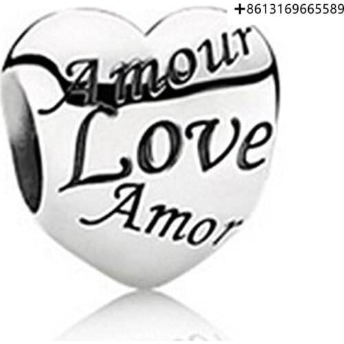 HERO 100% 925 Sterling Silver Original Copy High Quality 1:1 More Styles Of Love Engraving Beads Logo free mai